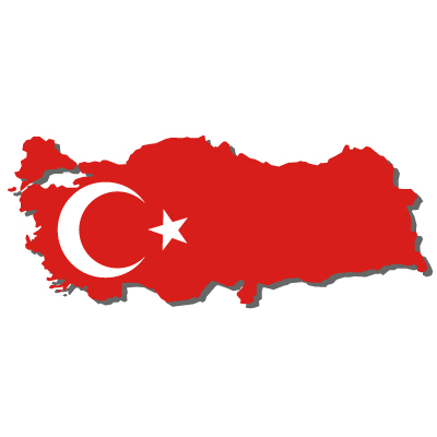 トルコ共和国無料フリーイラスト｜無地・国旗付
